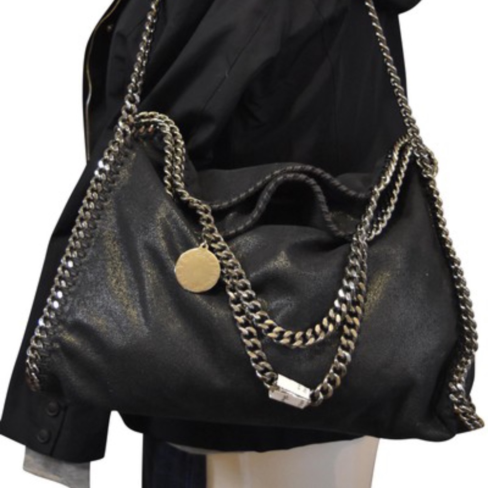 Stella McCartney Falabella Black Fold Over Tote